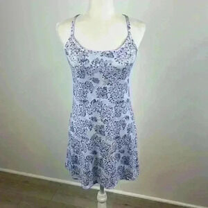 EVCR Purple Floral Tennis Bodysuit Dress NWT